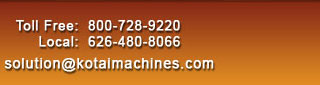 Contact Ko Tai Machines Inc